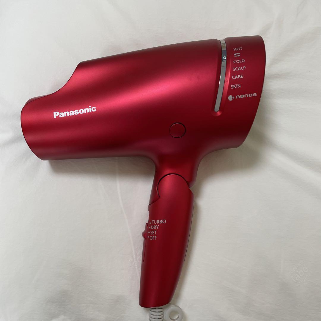 Panasonic ヘアドライヤー 赤 ナノイー