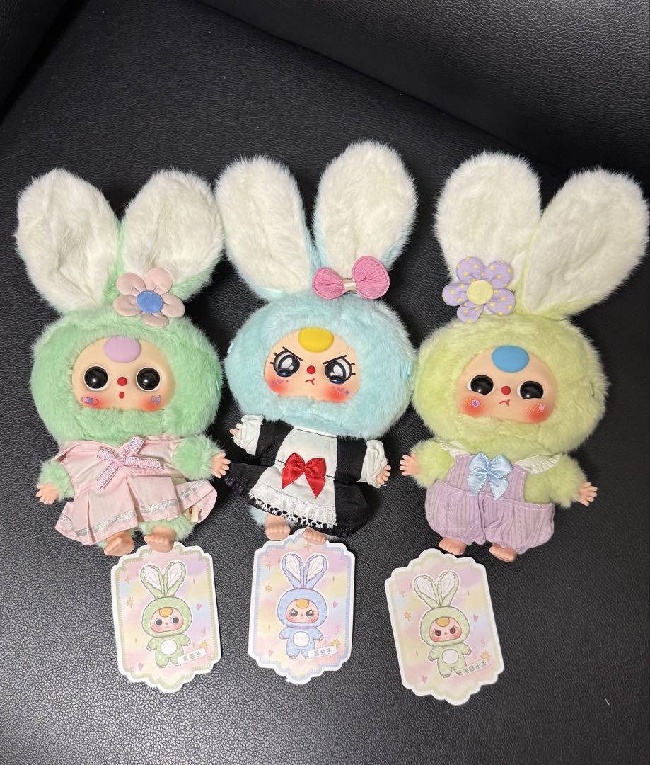 マカロンかわいいバニー ぬいぐるみ ベビスリーマカロンキュートバニー カスタムドール 3体セット