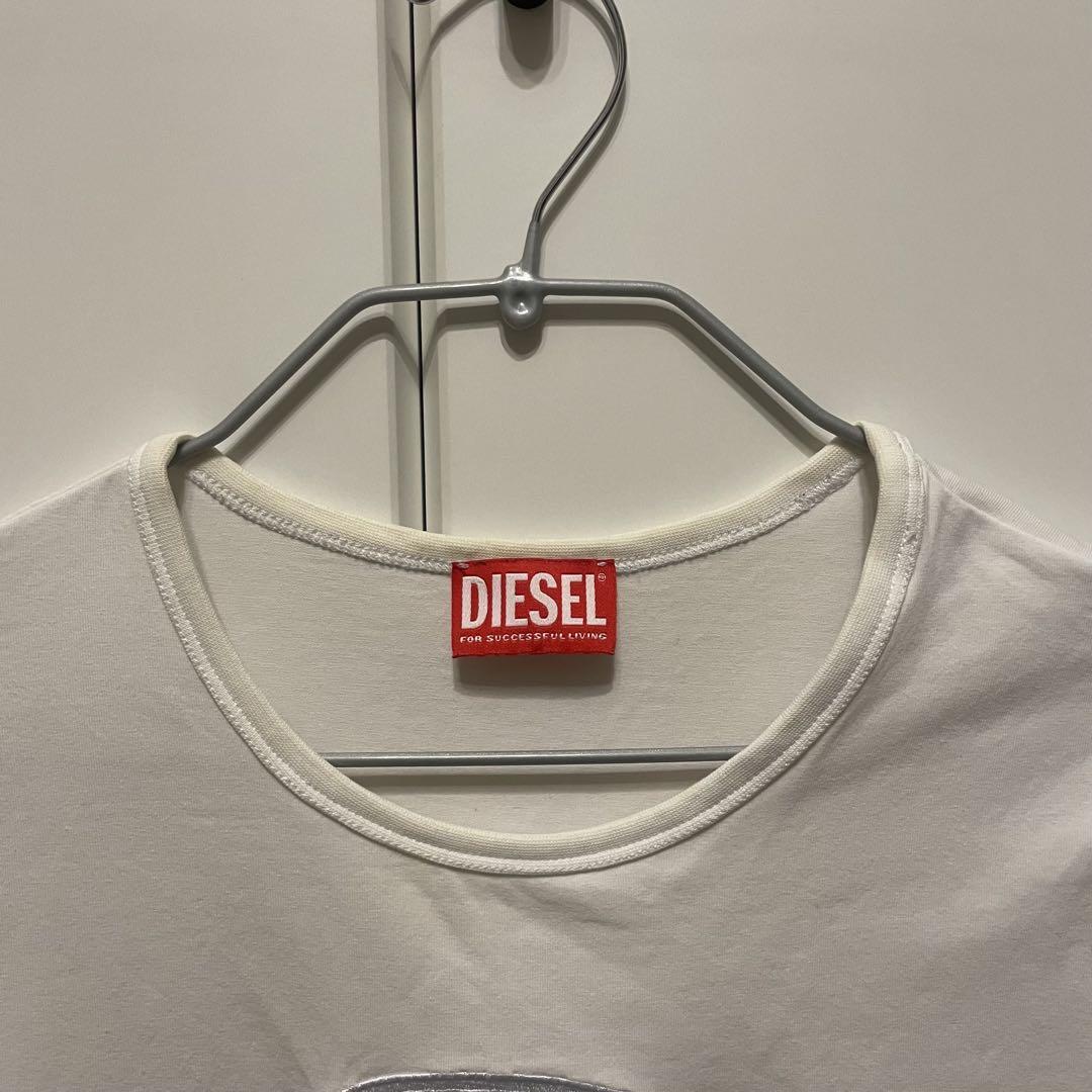 DIESEL 胸空き ロゴTシャツ - メルカリ