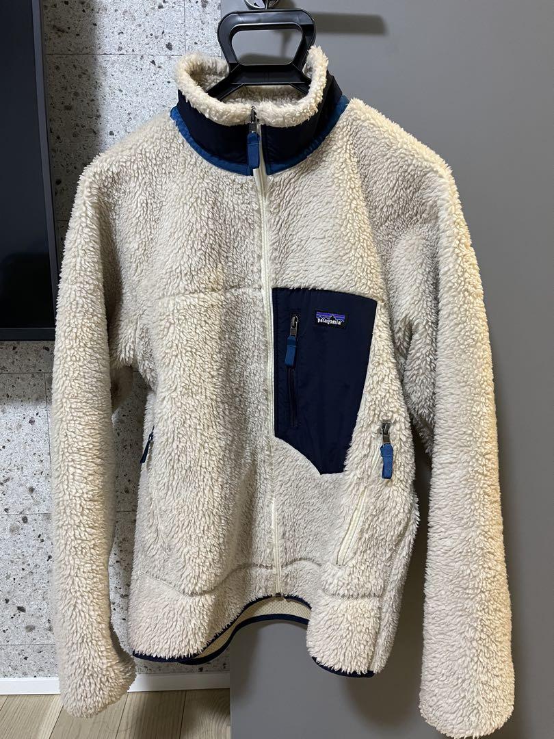 美品　patagonia ボアジャケット クリーム・ネイビー　Mサイズ
