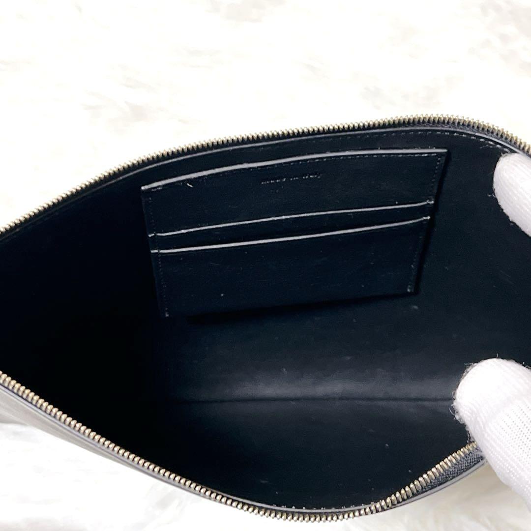 【美品】セリーヌ　クラッチバッグ　ポーチ　レザー　ブラック　銀座SIX 限定