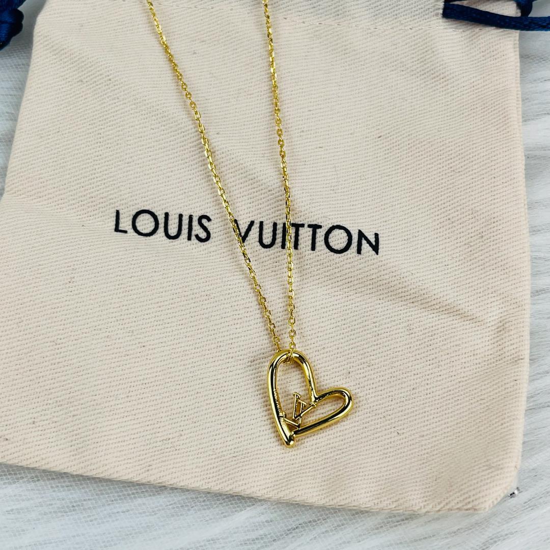 【正規品】LOUIS VUITTON ゴールドハートネックレス LOUIS VUITTON ルイヴィトン LV ゴールド ハート ネックレス