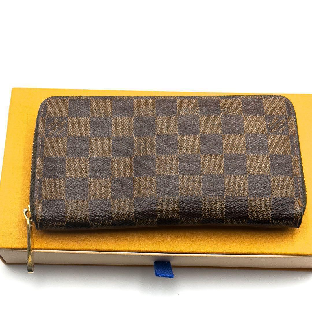 ルイヴィトン【最高級美品】ダミエエベヌジッピーウォレットラウンドファスナー