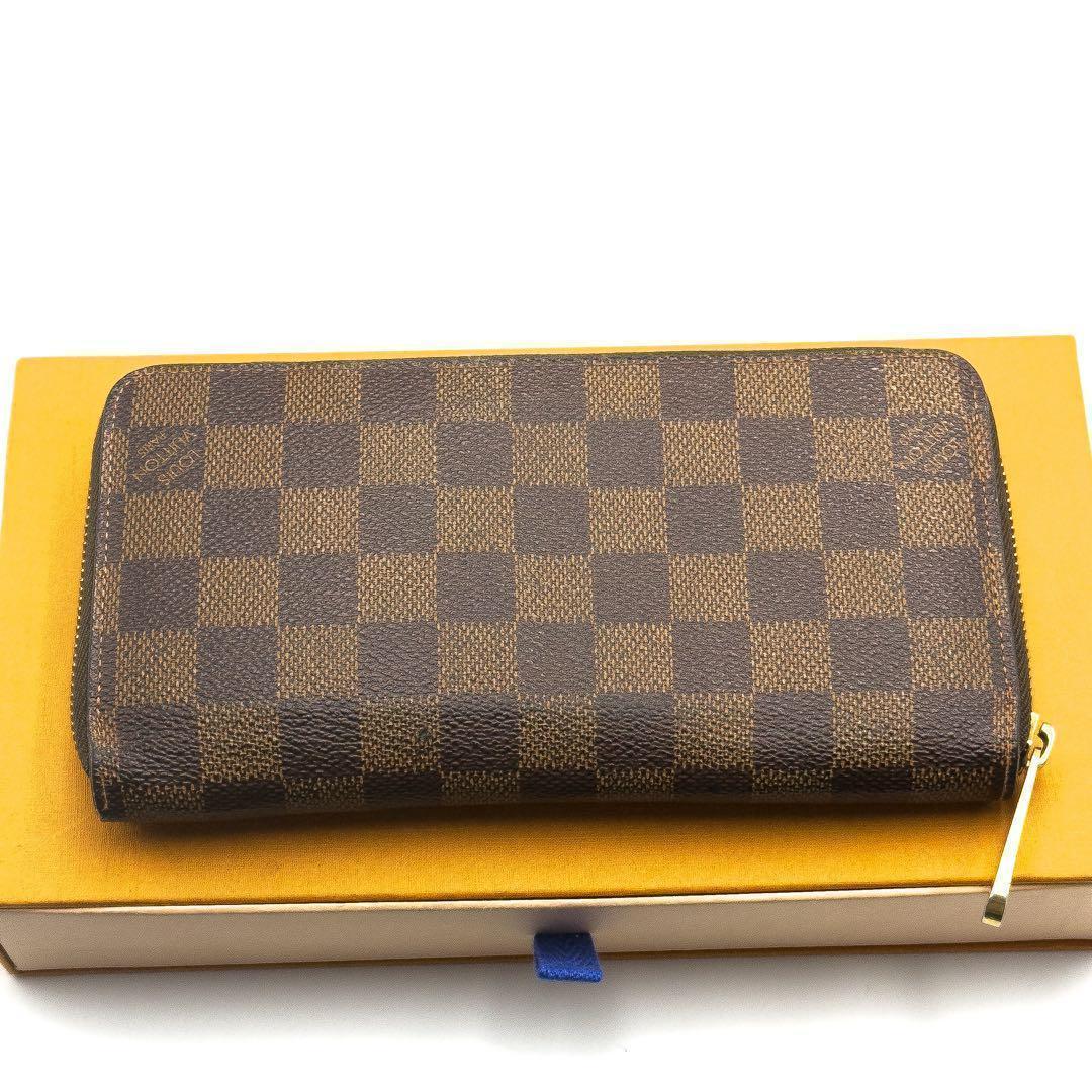 ルイヴィトン【最高級美品】ダミエエベヌジッピーウォレットラウンドファスナー