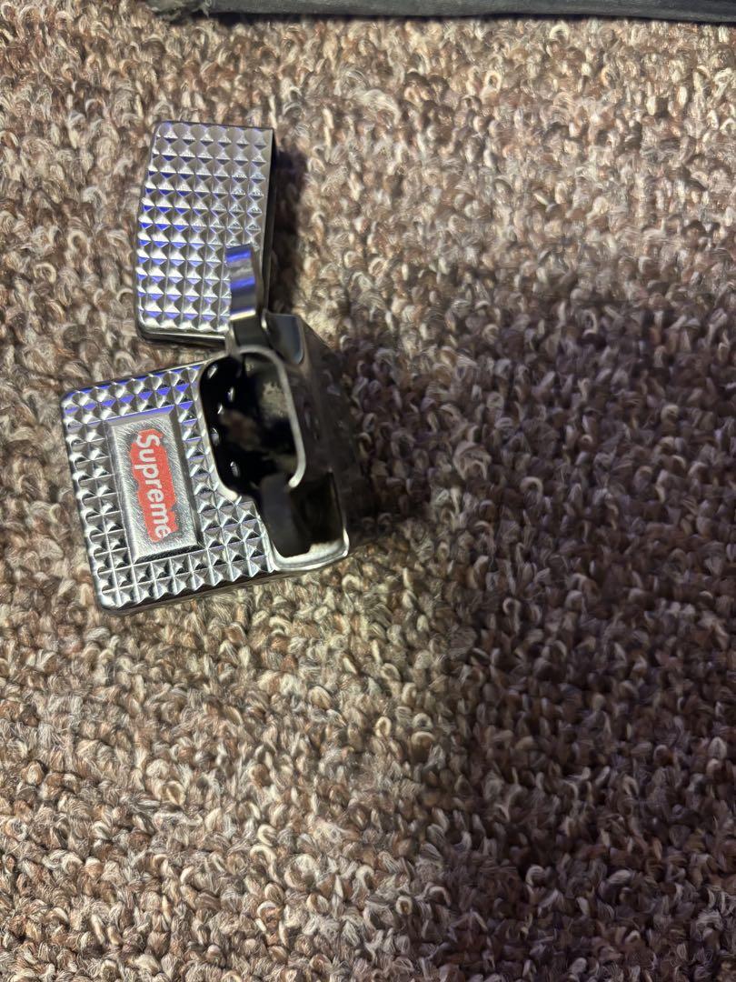 小物 Supreme 17AW Diamond Cut zippo Silver
