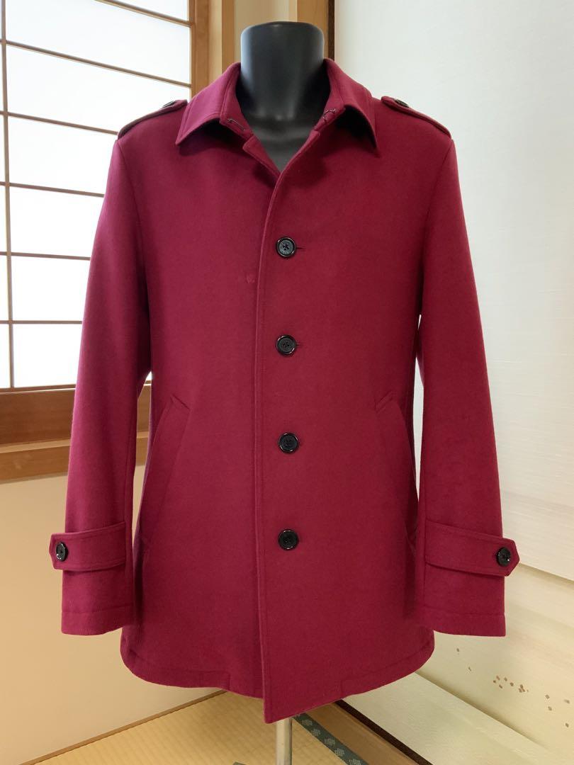 【L】BURBERRY BLACK LABEL シングル コート 赤
