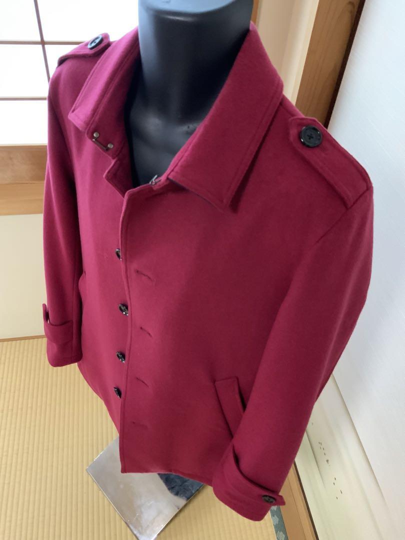 【L】BURBERRY BLACK LABEL シングル コート 赤