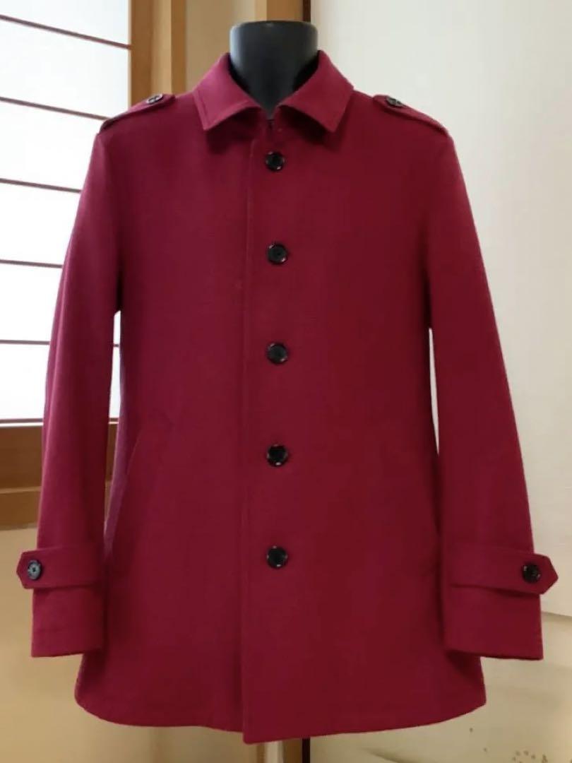 【L】BURBERRY BLACK LABEL シングル コート 赤