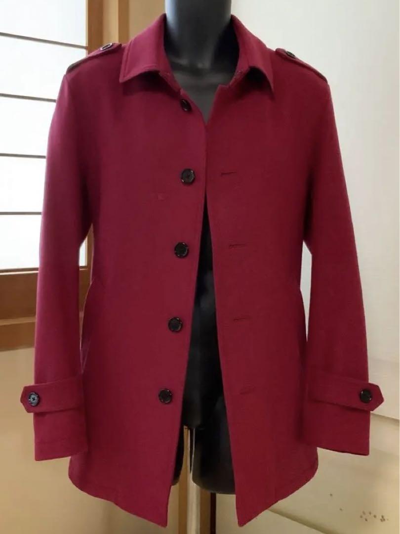 【L】BURBERRY BLACK LABEL シングル コート 赤
