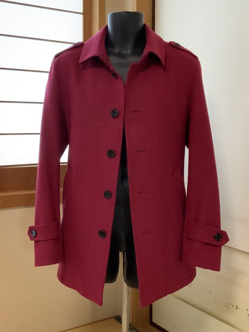 【L】BURBERRY BLACK LABEL シングル コート 赤
