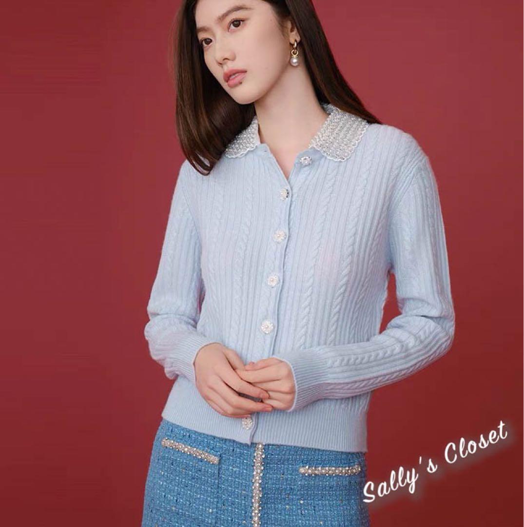 ❤️25新作 新品♡ maje 水色ニットカーディガン♡　288