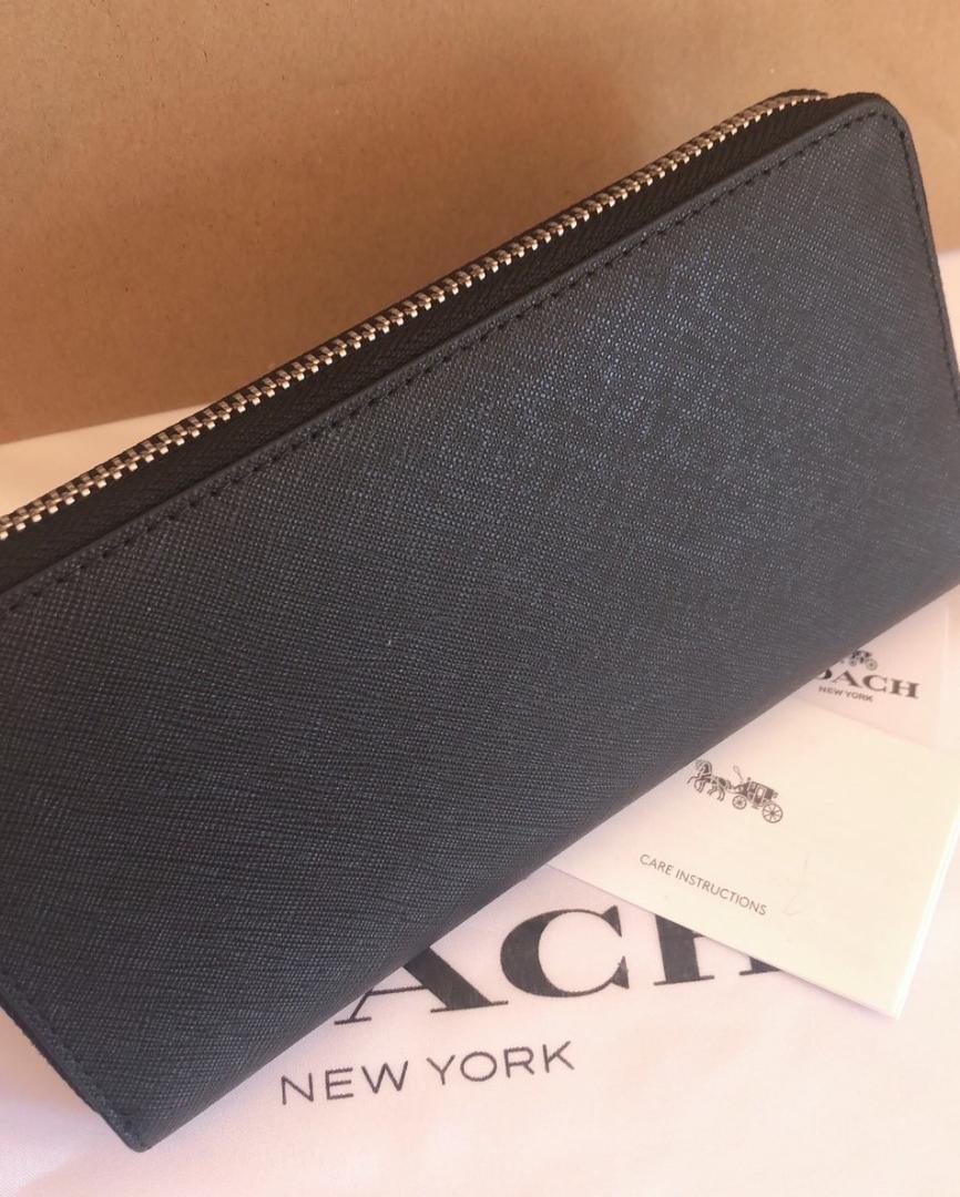 COACH コーチ 新品 ブラック 長財布 メンズ レディース 財布 黒 48T awardsandwinners.com
