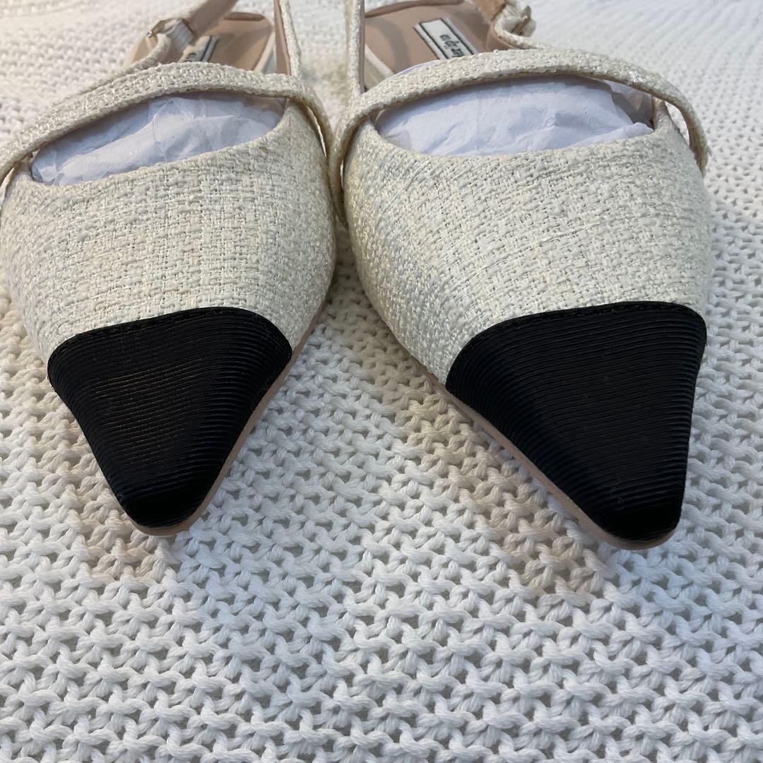 Tweed Slingback Flats