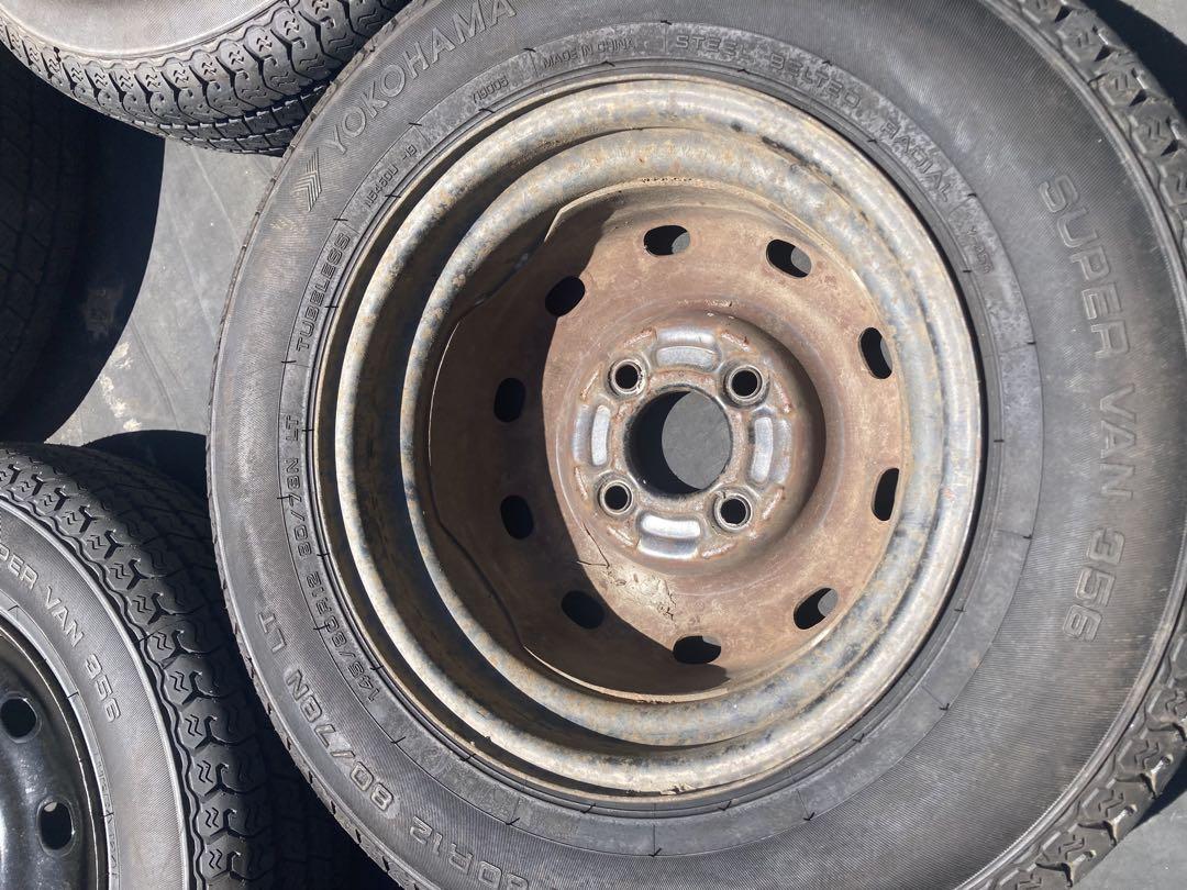 タイヤ・ホイール4本セット145/80r12　走行100km未満　2024年製