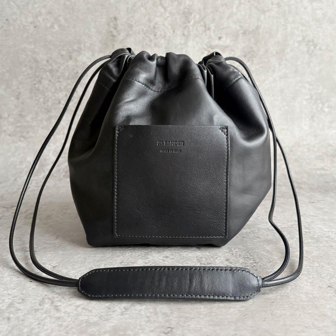 【未使用級】JIL SANDER 巾着 リバーシブル ショルダーバッグ 正規品
