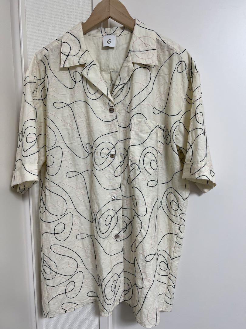 6 ROKU EMBROIDERY SHORT SLEEVE SHIRT シャツ - メルカリ