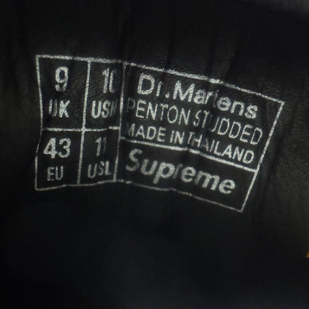 Supreme × Dr.Martens スタッズローファー（レッド）：UK9