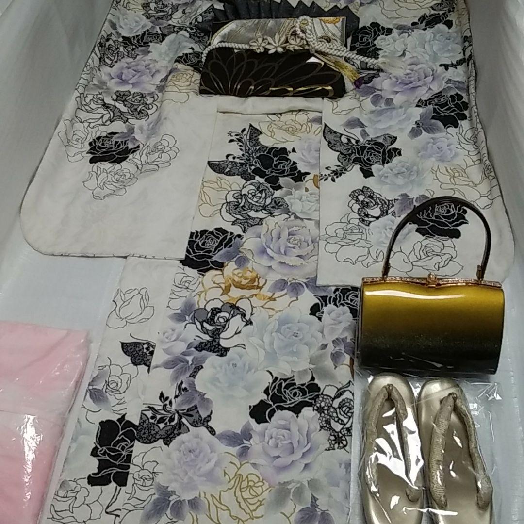 しています 白金黒正絹振袖フルセット 半襟 重ね襟 成人式卒業式等に shfcl-m11754739185 袋帯 帯締め 帯揚げ @けます