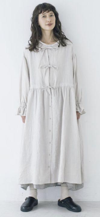 新品 前後着リネンワンピース ベージュ eNn9Y-m11756849582 kazumi×SM2 超激安通販