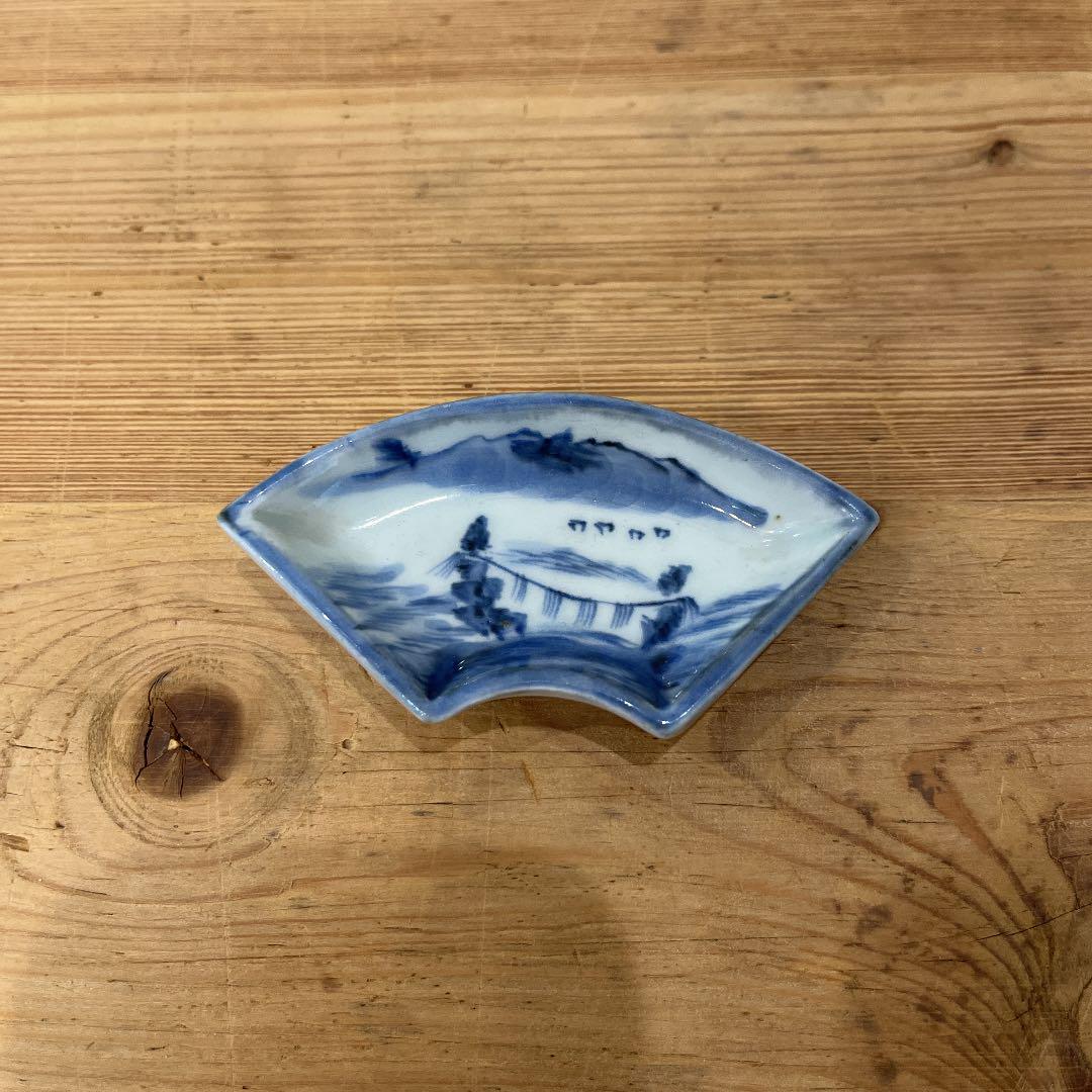 古伊万里焼 扇型 豆皿