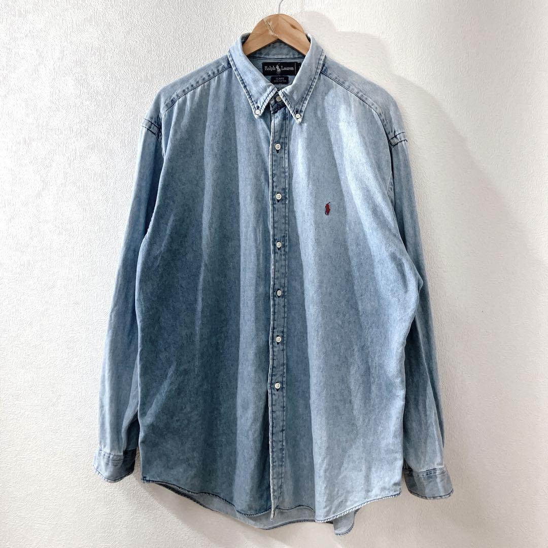 POLO RALPH LAURENラルフ　デニムシャツ　長袖　メンズ　L 古着