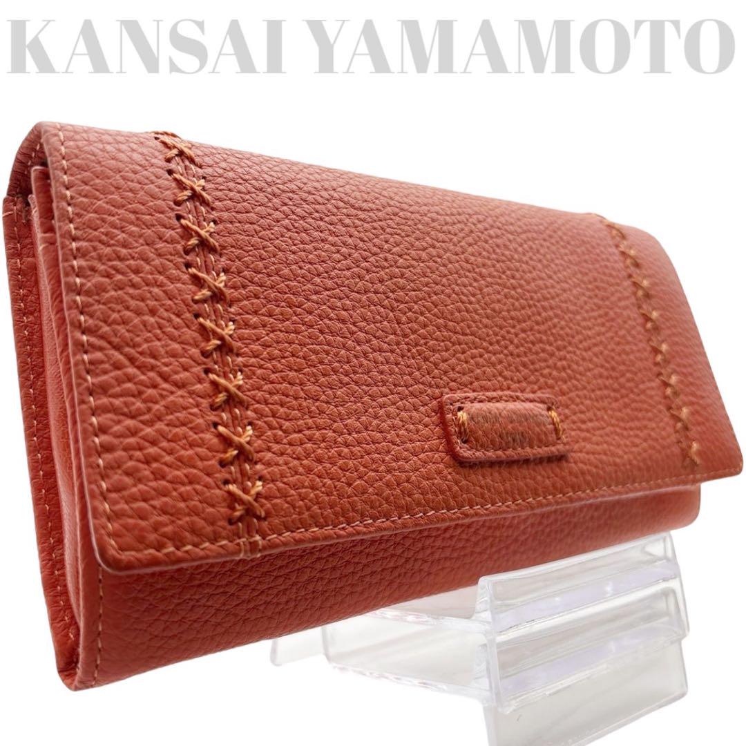 美品◎ カンサイヤマモト 山本寛斎 長財布 L字ファスナー レザー 男女可