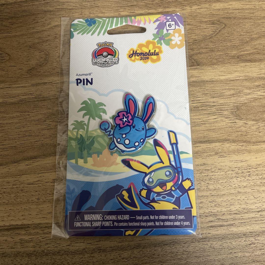 WCS2024 ポケモンカード ホノルル　マリルリ ピンズ　ピンバッジ