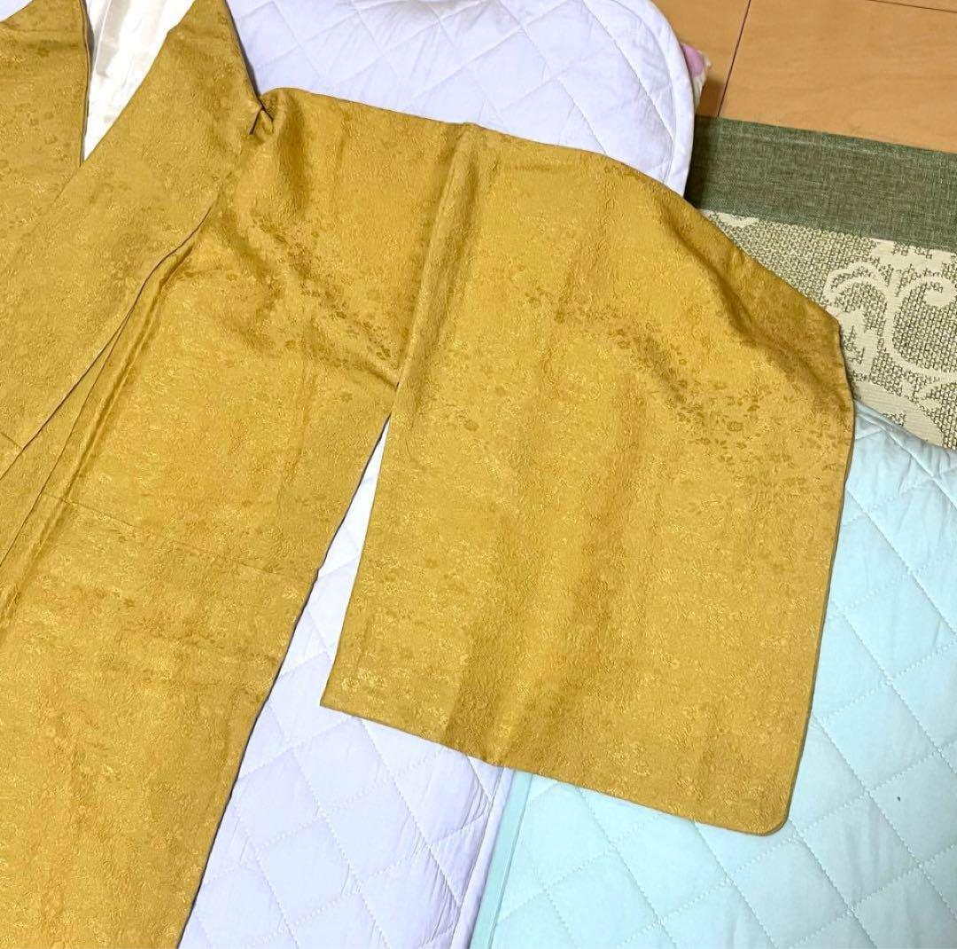 単衣 訪問着 フルセット 着物 正絹 難あり 金駒刺繍 スモール