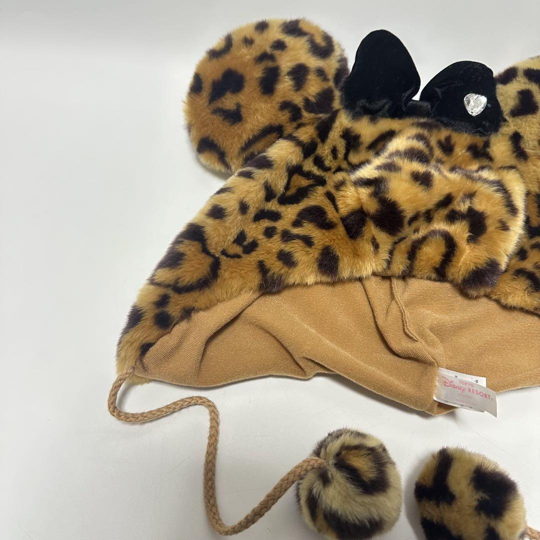 ディズニー ミニーファンキャップ　ヒョウ柄 ディズニー ミニー ファンキャップ ヒョウ柄 レア商品