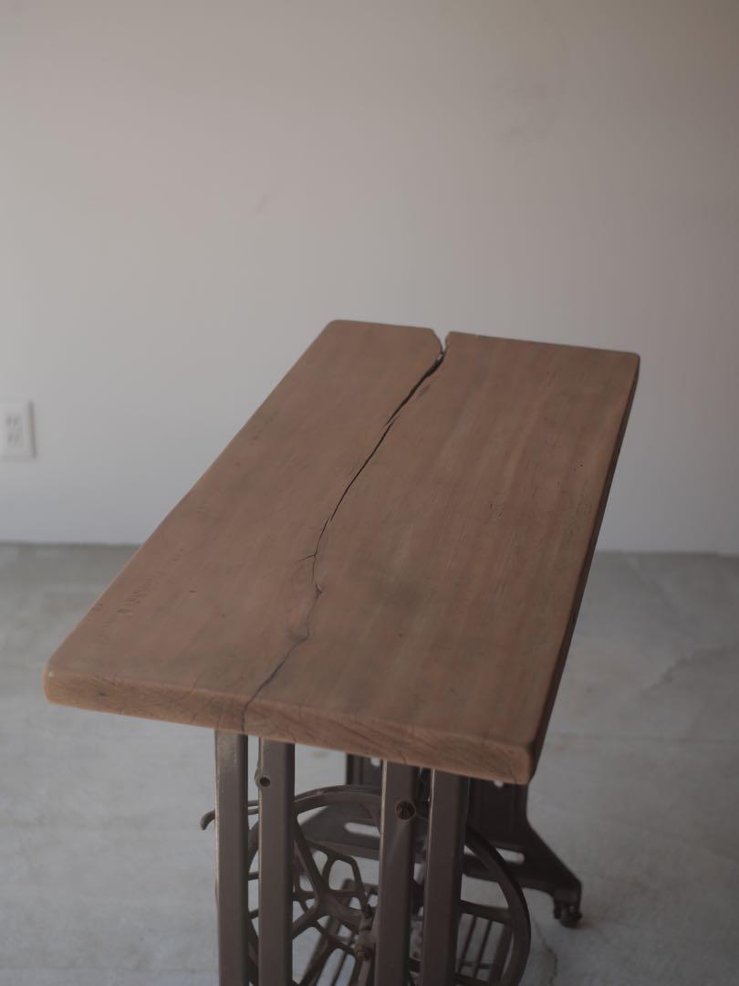 ミシンテーブル　リメイク　机　作業机　古家具　古道具　アンティーク　昭和レトロ