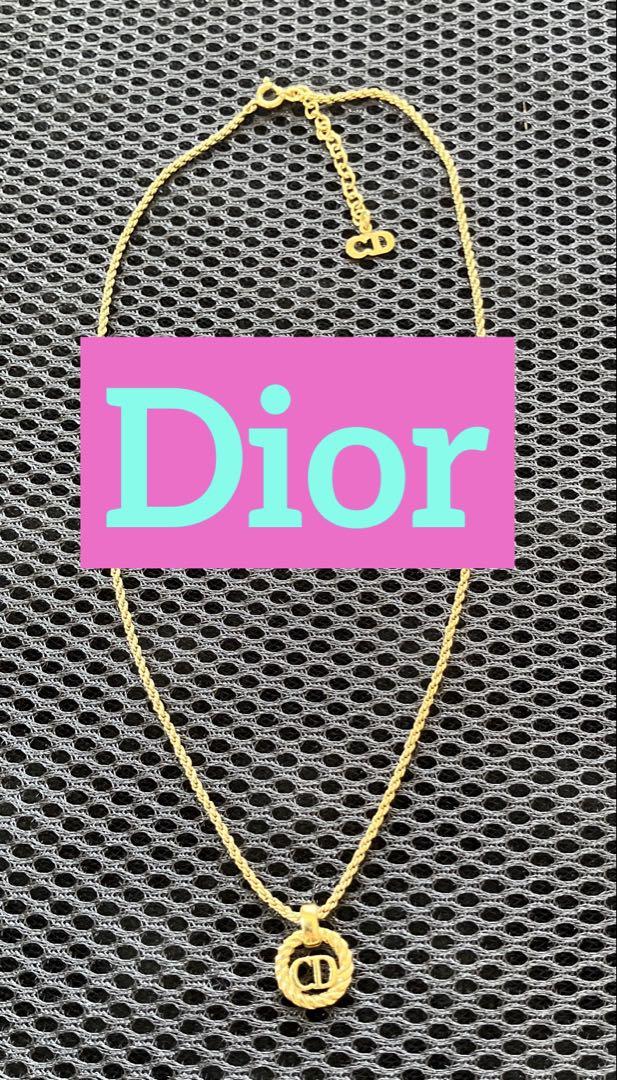 零様ご確認用 Dior ロゴ ゴールド ネックレス ビンテージ - メルカリ