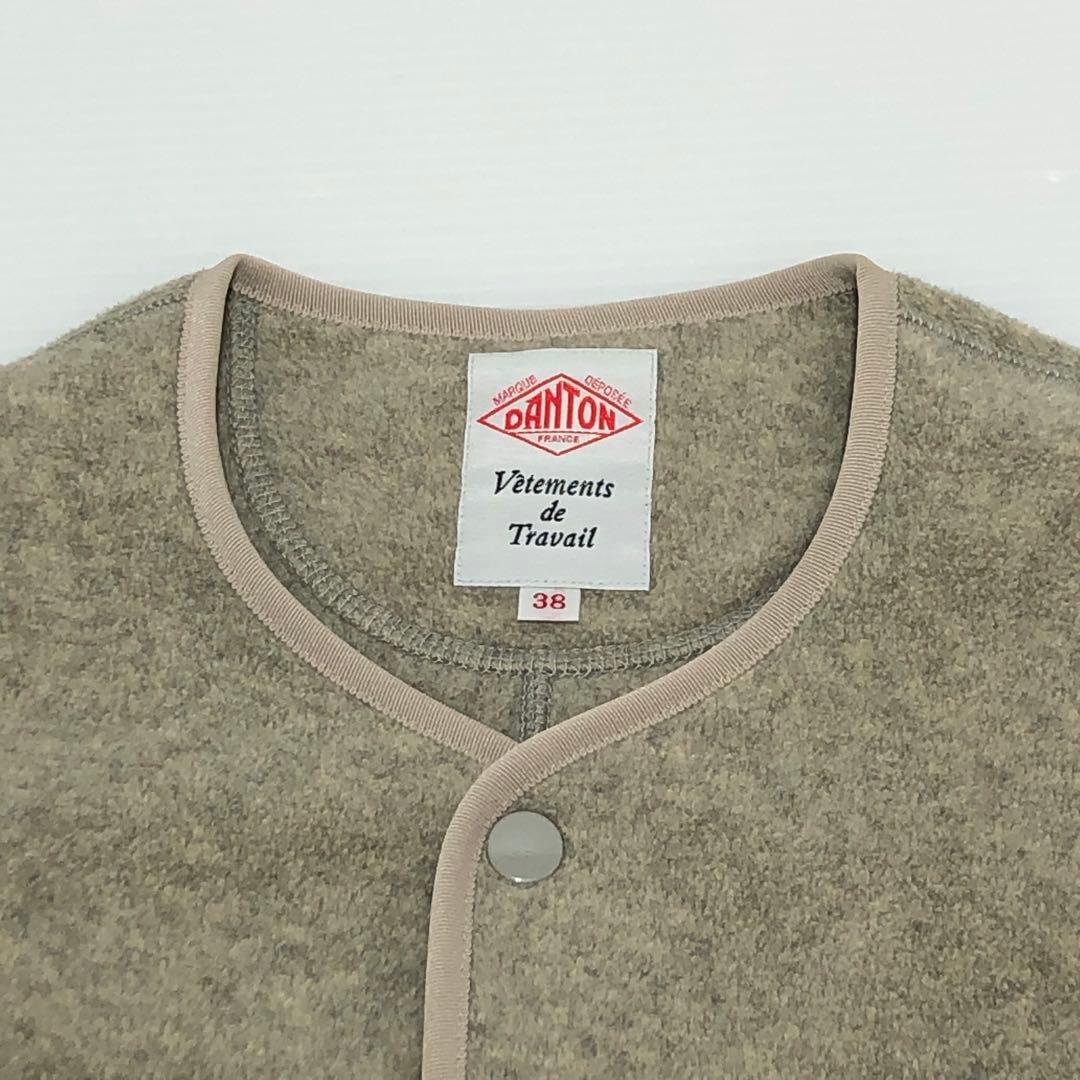 knmen137-0457 DANTON フリースノーカラージャケット knmen137-0457 DANTON フリースノーカラージャケット