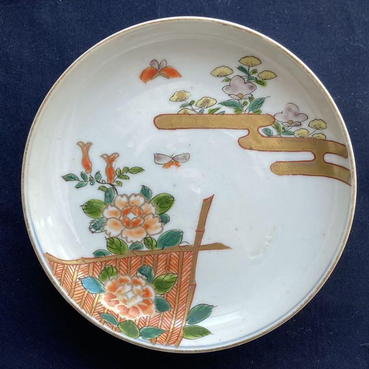 伊万里花蝶図小皿セット 古伊万里や有田焼 九谷焼や骨董好きに 5GD4O-m11774159231 色絵 国産大人気