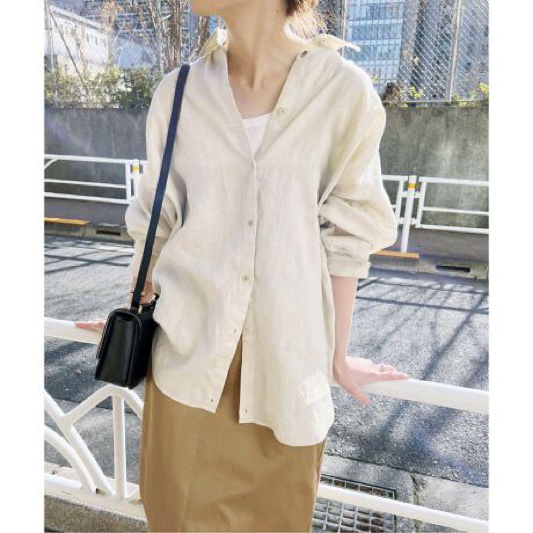 新品⭐︎Spick & Span 80リネンカシュクールビッグシャツ
