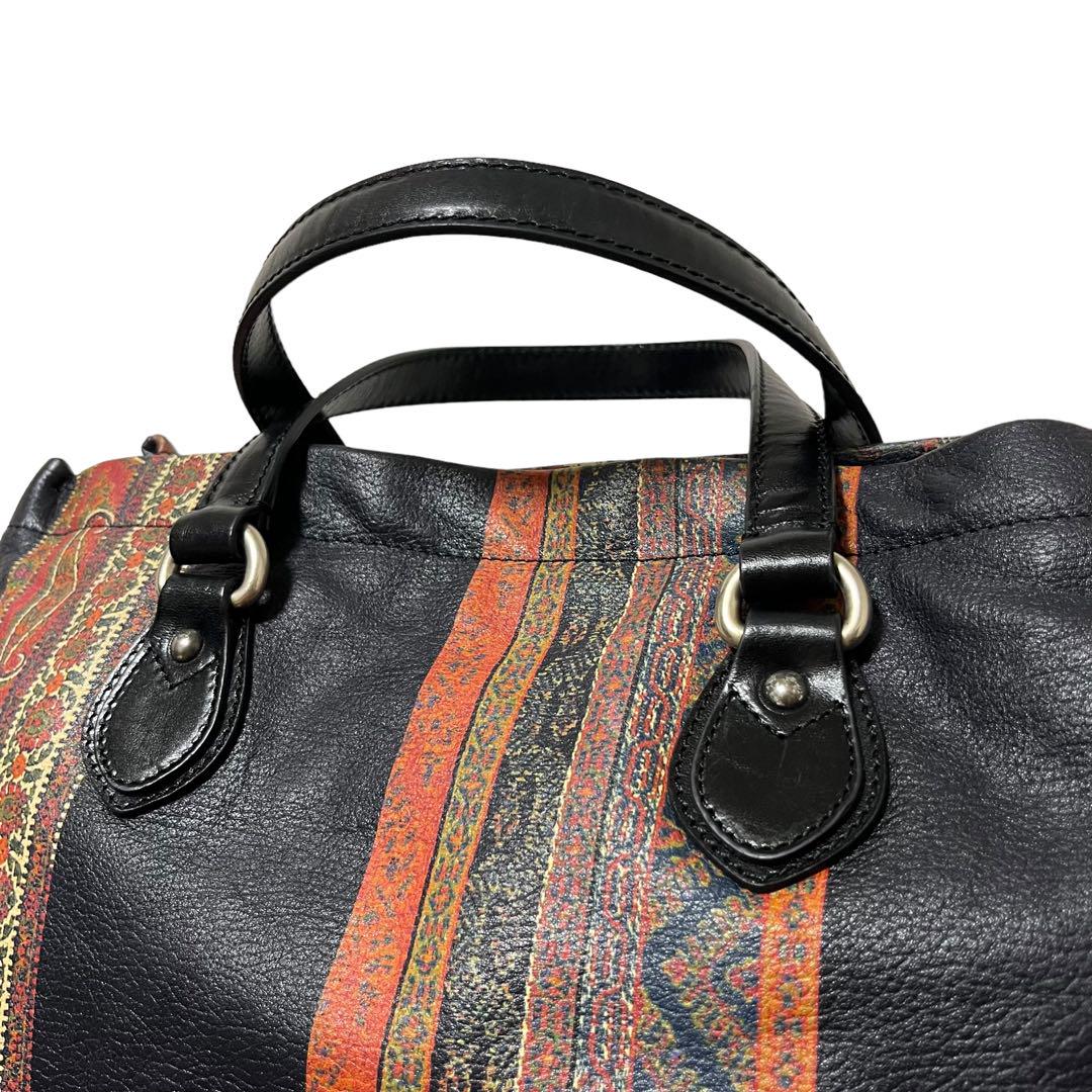 ETRO ペイズリー2WAYショルダー/トートバック ETRO バーチカルファスナー ペイズリー トートバッグ 2WAY (ETRO