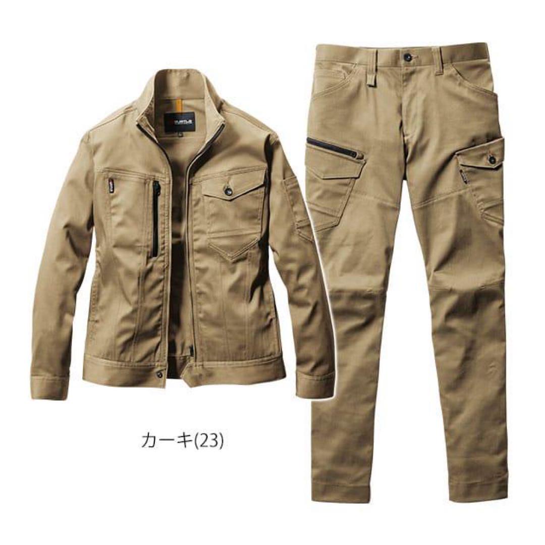 バートル　671/672 23.カーキ　ジャケット＆カーゴ　上下3Lセット