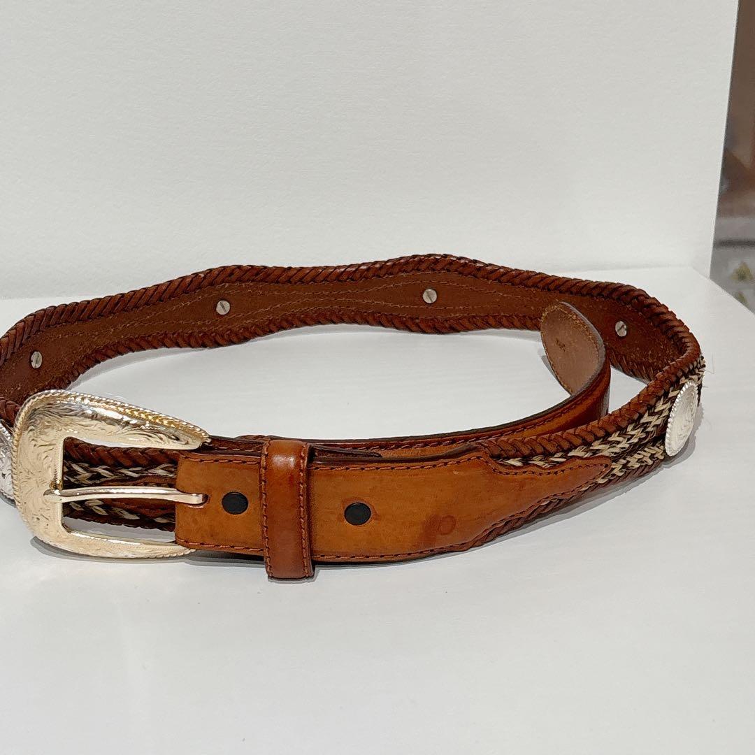 Tony Lama メンズ デュークレザーベルト エイジドバーク 36 シルバー Amazon | Tony Lama メンズ デュークレザーベルト エイジド