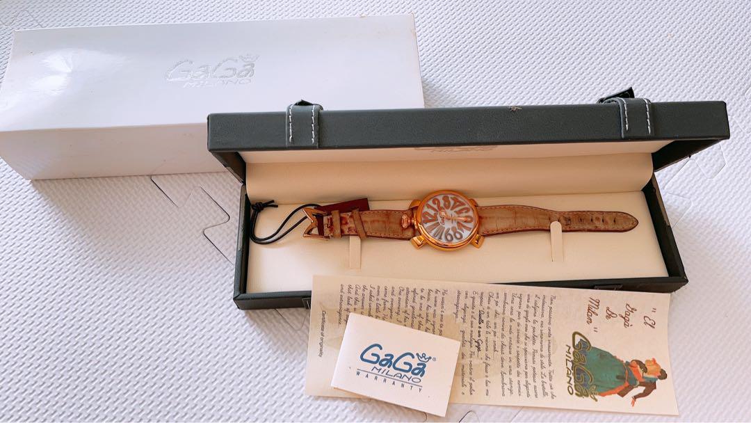 Gaga Milano ガガ・ミラノ マヌアーレ 40mm 腕時計 GP 革