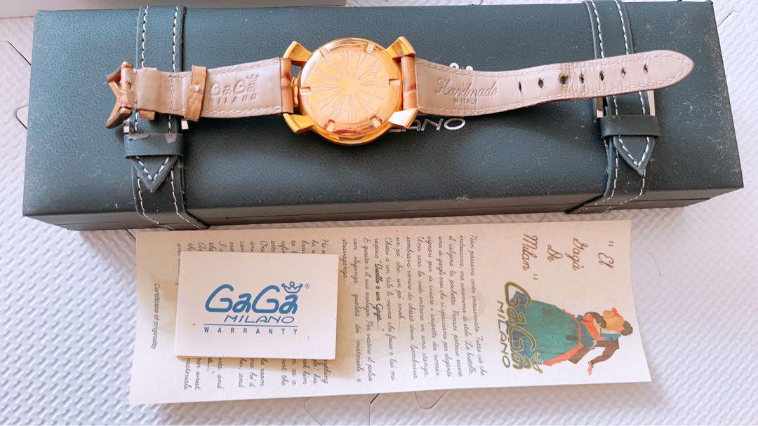 Gaga Milano ガガ・ミラノ マヌアーレ 40mm 腕時計 GP 革