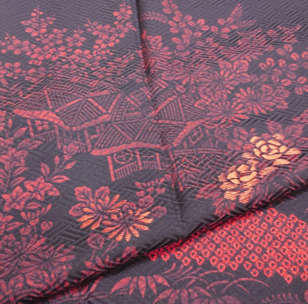 2313.茶屋辻文様 訪問着 共八掛 絞り風刺繍 紋意匠 正絹 着物