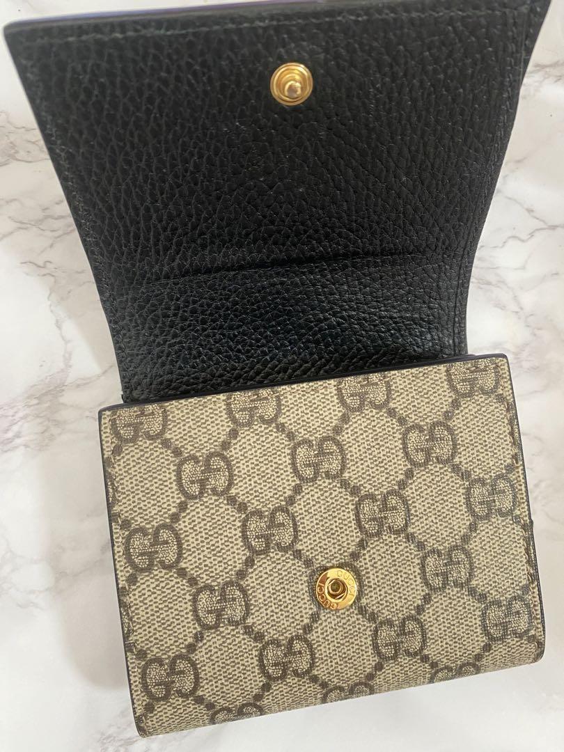 GUCCI GGパターン 二つ折り財布 ブラック/ベージュ