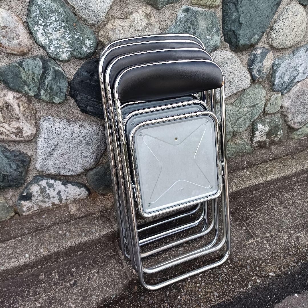 サンケイ パイプ椅子 折り畳み椅子 4脚セットやや傷や汚れあり MARWIL-DEMENAGEMENTS_CH