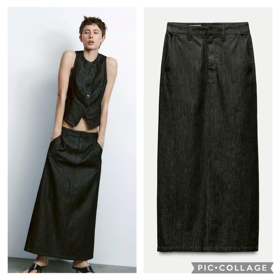 ZARA TRF デニムミディスカート - メルカリ