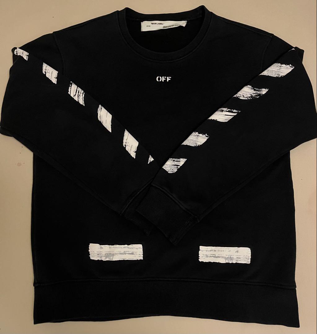 Off-White ストライプデザイン スウェット