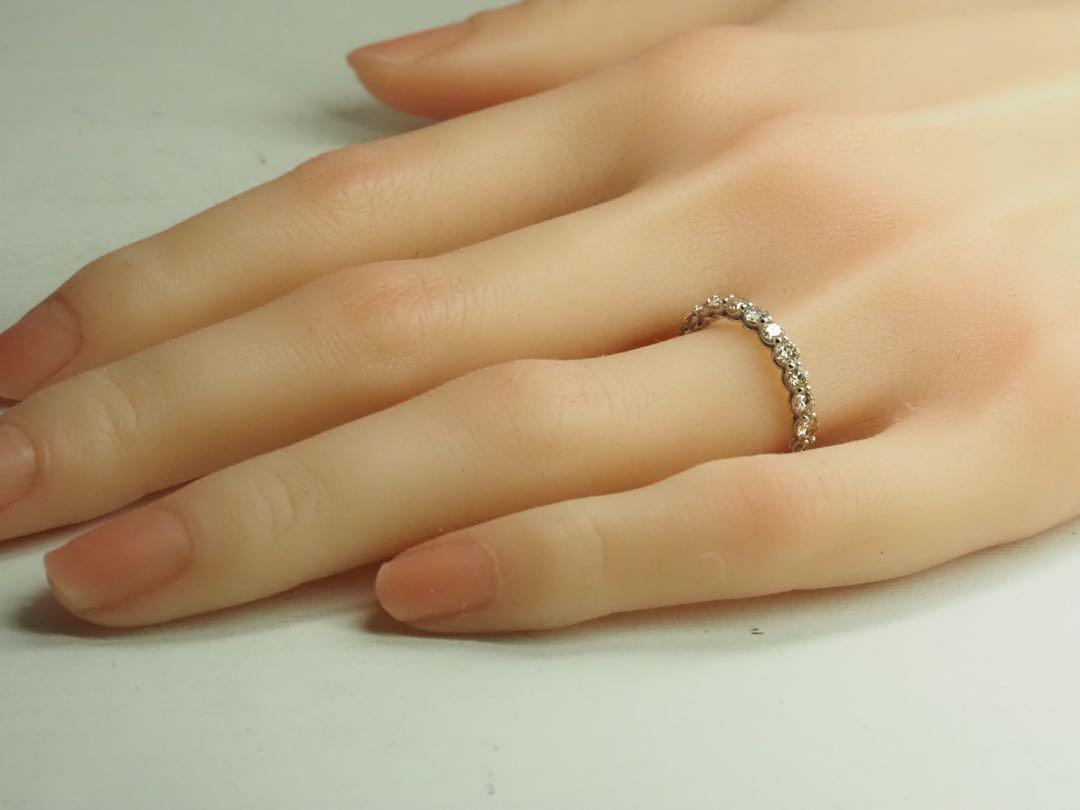 2.00ct！K18WG 天然ダイヤモンド フルエタニティリング　klv