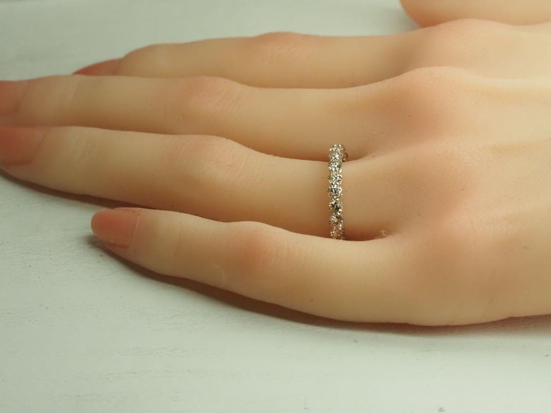 2.00ct！K18WG 天然ダイヤモンド フルエタニティリング　klv