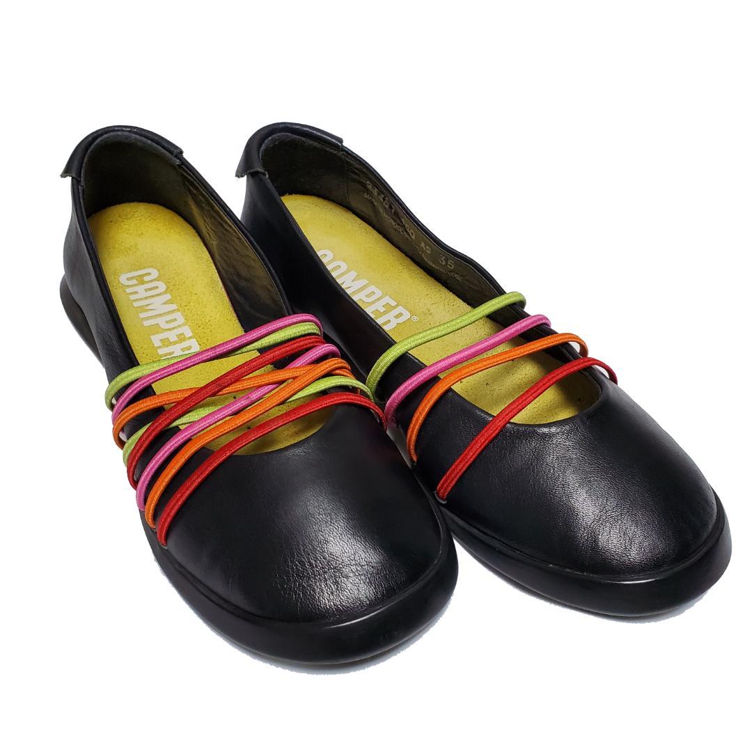 【美品】【希少】CAMPER カンペール　フラットシューズ　黒　35
