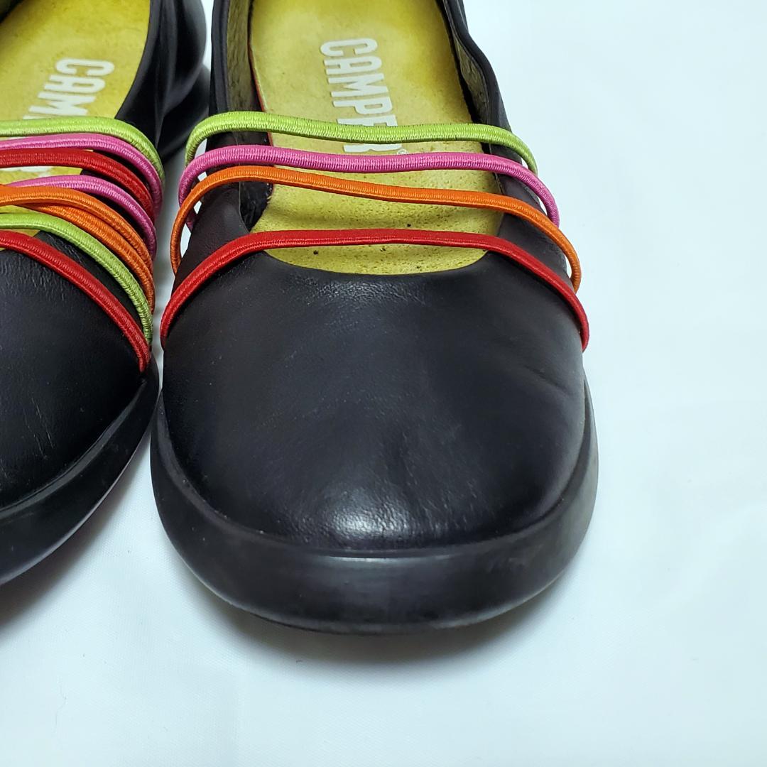 【美品】【希少】CAMPER カンペール　フラットシューズ　黒　35