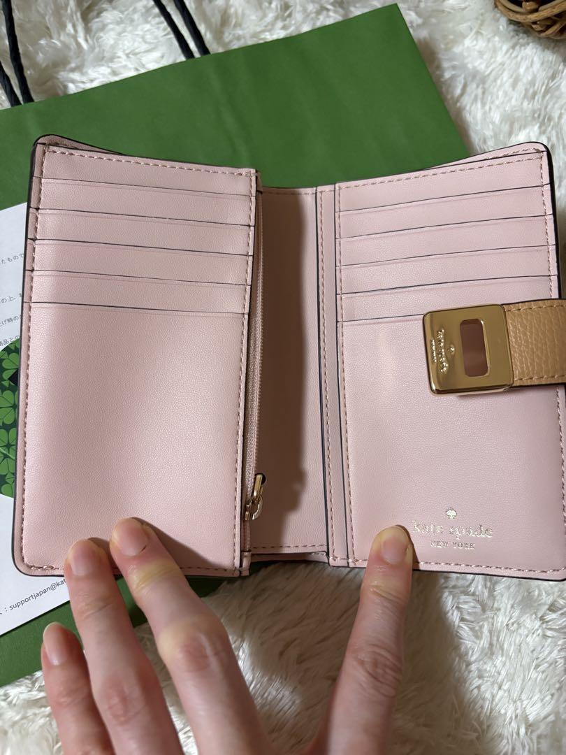 Kate Spade ベージュブラウン 二つ折り財布 キャメル
