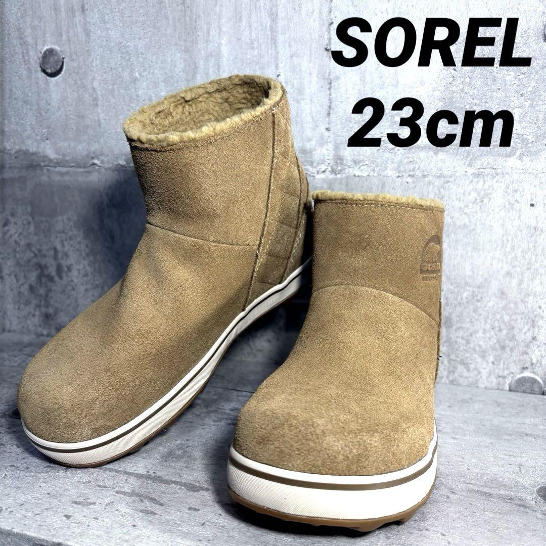 SOREL ソレル ムートン ショートブーツ スエード ファー 23cm